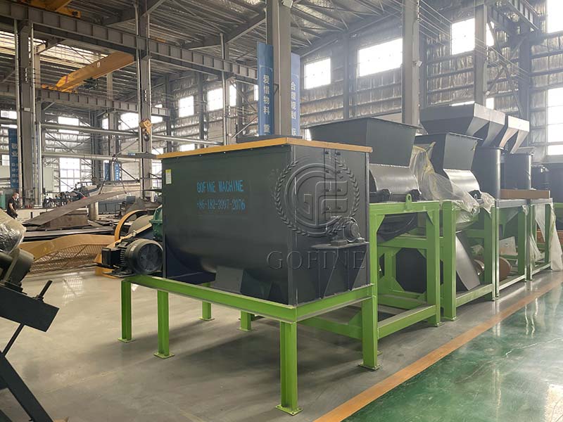 Organic fertilizer horizontal mixer equipment